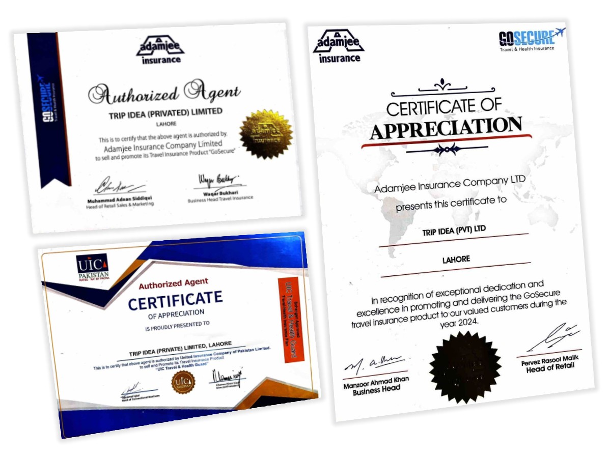 Trip Idea - Trip Insurance - Certificates