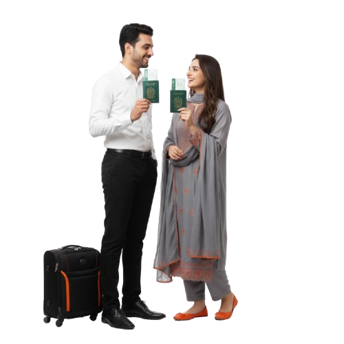 Pakistani traveler couple