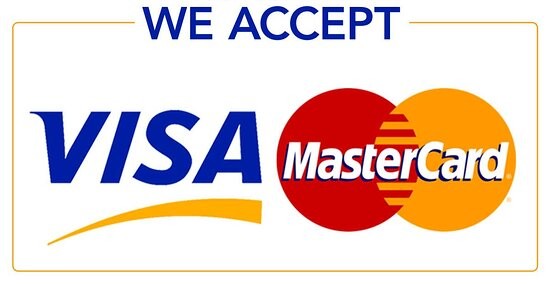 We accept visa master cards